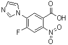 structure of CAS# 1141669-65-9, 4-Fluoro-5-(1H-imidazol-1-yl)-2-nitrobenzoic acid