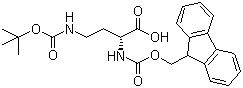 N-alpha-Fmoc-N-gamma-Boc-D-diaminobutyric acid molecular structure (CAS 114360-56-4)