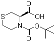 structure of CAS# 114525-81-4, (R)-4-Boc-Thiomorpholine-3-carboxylic acid;(R)-Boc-3-carboxythiomorpholine