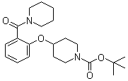 4-[2-(1-Piperidinylcarbonyl)phenoxy]-1-piperidinecarboxylic acid tert-butyl ester molecular structure (CAS 1146079-98-2)