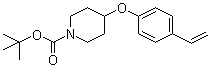 structure of CAS# 1146080-20-7, 4-(4-Ethenylphenoxy)-1-piperidinecarboxylic acid tert-butyl ester