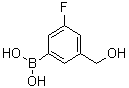 结构式 CAS# 1146614-40-5, [3-氟-5-(羟基甲基)苯基]硼酸