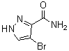 结构式 CAS# 1146951-57-6, 4-溴-1H-吡唑-3-甲酰胺
