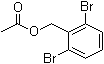structure of CAS# 1147858-83-0, 2,6-Dibromobenzyl acetate;Acetic acid 2,6-dibromobenzyl ester