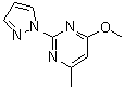 4-Methoxy-6-methyl-2-(1H-pyrazol-1-yl)pyrimidin molecular structure (CAS 114833-96-4)