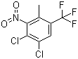 structure of CAS# 115571-66-9, 3,4-Dichloro-2-nitro-6-(trifluoromethyl)toluene;3.4-Dichloro-6-trifluoromethyl-2-nitrotoluene