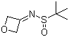 structure of CAS# 1158098-73-7, 3-[(tert-Butylsulfinyl)imino]oxetan;2-Methyl-N-3-oxetanylidene-2-propanesulfinamide