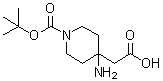 4-Amino-1-[(1,1-dimethylethoxy)carbonyl]-4-piperidineacetic acid molecular structure (CAS 1159983-30-8)