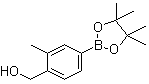 结构式 CAS# 1160430-87-4, 4-(羟甲基)-3-甲基苯硼酸频哪醇酯