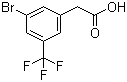 structure of CAS# 1161362-01-1, 3-Bromo-5-(trifluoromethyl)benzeneacetic acid
