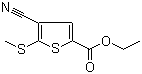 Ethyl 4-cyano-5-(methylthio)thiophene-2-carboxylate molecular structure (CAS 116170-84-4)