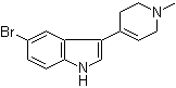 结构式 CAS# 116480-53-6, 5-溴-3-(1-甲基-1,2,3,6-四氢-4-吡啶基)-1H-吲哚