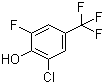 structure of CAS# 116640-09-6, 2-Chloro-6-fluoro-4-(trifluoromethyl)phenol