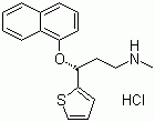 structure of CAS# 116817-11-9, (RS)-Duloxetine hydrochloride;(RS)-N-Methyl-gama-(1-naphthalenyloxy)-2-thiophenepropanamine hydrochloride