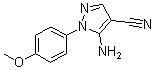 结构式 CAS# 116884-64-1, 5-氨基-1-(4-甲氧基苯基)-1H-吡唑-4-甲腈