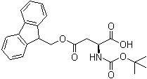 N-[(1,1-Dimethylethoxy)carbonyl]-L-aspartic acid 4-(9H-fluoren-9-ylmethyl) ester molecular structure (CAS 117014-32-1)