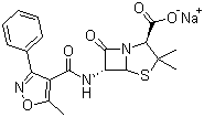 Oxacillin sodium salt molecular structure (CAS 1173-88-2)