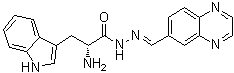 structure of CAS# 1173671-63-0, Rhosin;D-Tryptophan (2E)-2-(6-quinoxalinylmethylene)hydrazide