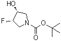 结构式 CAS# 1174020-48-4, (3S,4R)-3-氟-4-羟基-1-吡咯烷羧酸叔丁酯