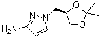 structure of CAS# 1174231-07-2, 1-[[(4R)-2,2-Dimethyl-1,3-dioxolan-4-yl]methyl]-1H-pyrazol-3-amine