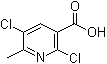 2,5-Dichloro-6-methyl-3-pyridinecarboxylic acid molecular structure (CAS 117449-74-8)