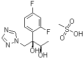 structure of CAS# 1175536-50-1, (2R,3R)-2-(2,4-Difluorophenyl)-1-(1H-1,2,4-triazol-1-yl)-2,3-butanediol methanesulfonate