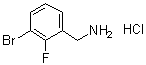 结构式 CAS# 1177559-63-5, 3-溴-2-氟苄基胺盐酸盐