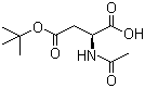结构式 CAS# 117833-18-8, N-乙酰基-L-天冬氨酸 4-叔丁酯