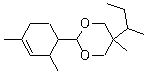 structure of CAS# 117933-89-8, 2-(2,4-Dimethyl-3-cyclohexen-1-yl)-5-methyl-5-(1-methylpropyl)-1,3-dioxane;5-sec-Butyl-2-(2,4-dimethyl-3-cyclohexenyl)-5-methyl-1,3-dioxane