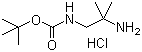 结构式 CAS# 1179361-35-3, 1-N-叔丁氧羰基-2-甲基-1,2-丙二胺盐酸盐