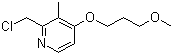 structure of CAS# 117977-20-5, 2-Chloromethyl-4-(3-methoxypropoxy)-3-methylpyridin;2-(Chloromethyl)-4-(3-methoxypropoxy)-3-methyl-pyridine