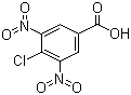 结构式 CAS# 118-97-8, 4-氯-3,5-二硝基苯甲酸