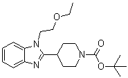 structure of CAS# 1181267-36-6, 4-[1-(2-Ethoxyethyl)-1H-benzimidazol-2-yl]-1-piperidinecarboxylic acid 1,1-dimethylethyl ester