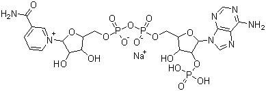 structure of CAS# 1184-16-3, beta-Nicotinamide adenine dinucleotide phosphate sodium salt;beta-NADP sodium salt