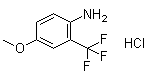 结构式 CAS# 1185304-48-6, 4-甲氧基-2-(三氟甲基)苯胺盐酸盐