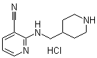 2-[(4-Piperidinylmethyl)amino]-3-pyridinecarbonitrile hydrochloride molecular structure (CAS 1185307-76-9)