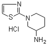 结构式 CAS# 1185309-72-1, 1-(2-噻唑基)-3-哌啶胺盐酸盐