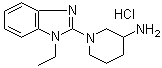 structure of CAS# 1185310-01-3, 1-(1-Ethyl-1H-benzimidazol-2-yl)-3-piperidinamine hydrochloride