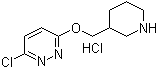 结构式 CAS# 1185311-75-4, 3-氯-6-(3-哌啶基甲氧基)哒嗪盐酸盐