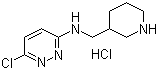 structure of CAS# 1185313-84-1, 6-Chloro-N-(3-piperidinylmethyl)-3-pyridazinamine hydrochloride