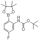 structure of CAS# 1186637-38-6, tert-Butyl [5-fluoro-2-(4,4,5,5-tetramethyl-1,3,2-dioxaborolan-2-yl)phenyl]carbamate