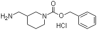 结构式 CAS# 1186663-23-9, 3-(氨基甲基)-1-哌啶羧酸苄酯盐酸盐