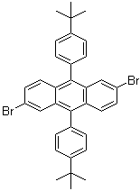 2,6-Dibromo-9,10-bis[4-(1,1-dimethylethyl)phenyl]anthracene molecular structure (CAS 1187763-68-3)
