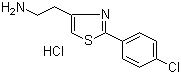 结构式 CAS# 1187830-55-2, 2-(4-氯苯基)-4-噻唑乙胺盐酸盐