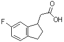 6-Fluoro-2,3-dihydro-1H-indene-1-acetic acid molecular structure (CAS 1188044-87-2)