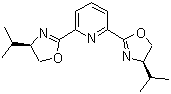 structure of CAS# 118949-61-4, 2,6-Bis[(4S)-(-)-isopropyl-2-oxazolin-2-yl]pyridine