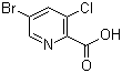 structure of CAS# 1189513-51-6, 5-Bromo-3-chloropyridine-2-carboxylic acid