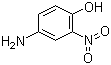 结构式 CAS# 119-34-6, 2-硝基-4-氨基苯酚