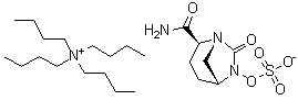 结构式 CAS# 1192651-80-1, (1R,2S,5R)-2-(氨基羰基)-7-氧代-1,6-二氮杂双环[3.2.1]辛-6-基硫酸酯(四丁基铵)盐