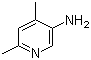 structure of CAS# 1193-71-1, 5-Amino-2,4-dimethylpyridine;5A-DMP; 3-Amino-4,6-dimethylpyridine